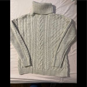 Gap oversized turtleneck cable knit sweater